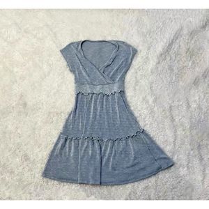 Blue and White Tiered Sundress